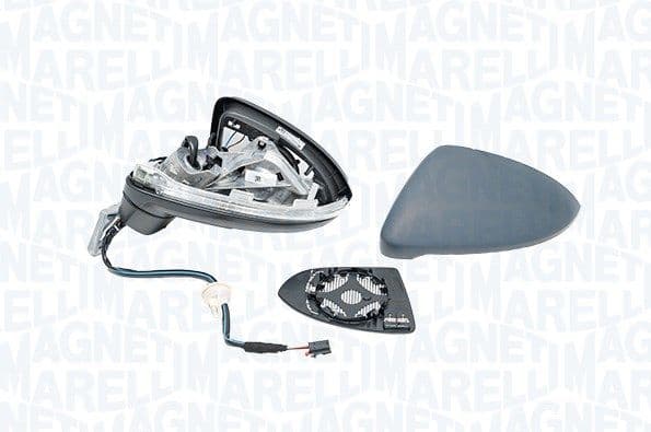 Zijspiegel Links (elektrisch, asferisch, met verwarming, under-coated, elektrisch opklapbaar, met indicator) past: VW TOURAN II 05.15-