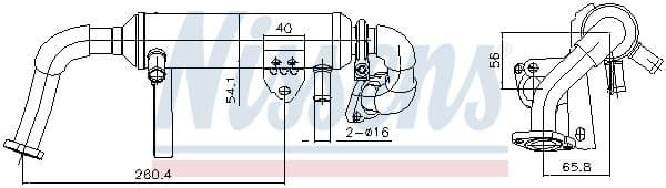 Uitlaatgassen radiator past: ALFA ROMEO 159  FIAT CROMA, GRANDE PUNTO, SEDICI  OPEL ASTRA H, ASTRA H GTC, SIGNUM, VECTRA C, VECTRA C GTS, ZAFIRA B  SAAB 9-3  SUZUKI SX4 1.9D 04.04-