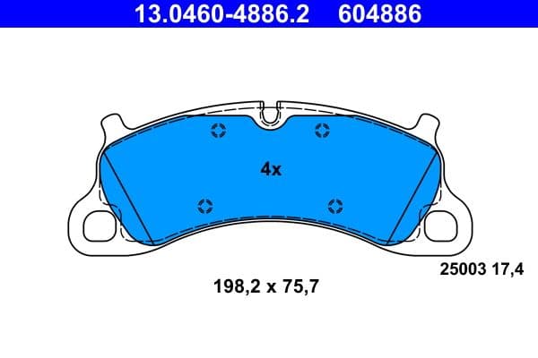 Remblokken set Voor , past: PORSCHE 911, 911 TARGA, BOXSTER SPYDER 3.0/3.4/3.8 05.11-12.19