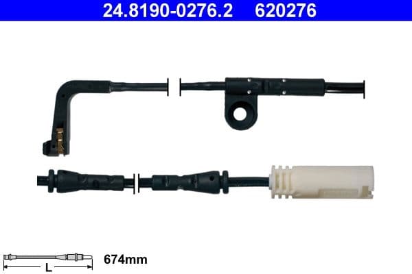 Sensor remblokslijtage Voor past: AUDI A4 B5  BMW 5 (E61), 6 (E63), 6 (E64) 1.9D/5.0 10.95-12.10