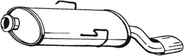Uitlaatsysteem achterste geluiddemper past: CITROEN SAXO 1.1-1.6 02.96-04.04