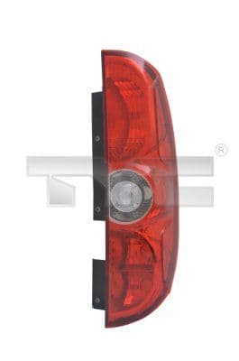 Achterlicht Rechts (kleur indicator wit, kleur van het glas red, dubbele achterklep) past: FIAT DOBLO II  OPEL COMBO D 02.10-06.18