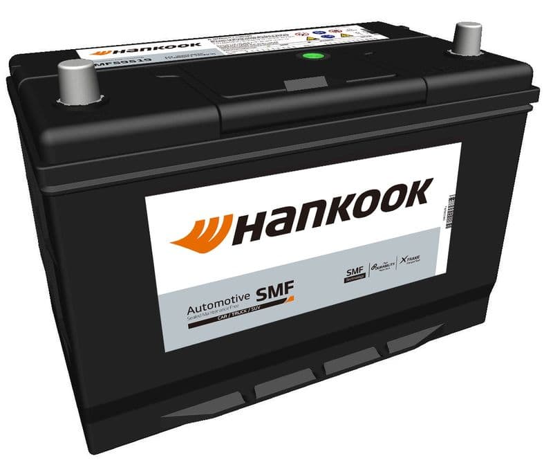 Batterij HANKOOK 12V 95Ah/720A (R+ standaard terminal) 302x172x200 B01 - montageflens 10,5 mm (beginnen)