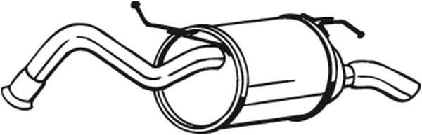 Uitlaatsysteem achterste geluiddemper past: TOYOTA YARIS 1.4D 08.05-12.12