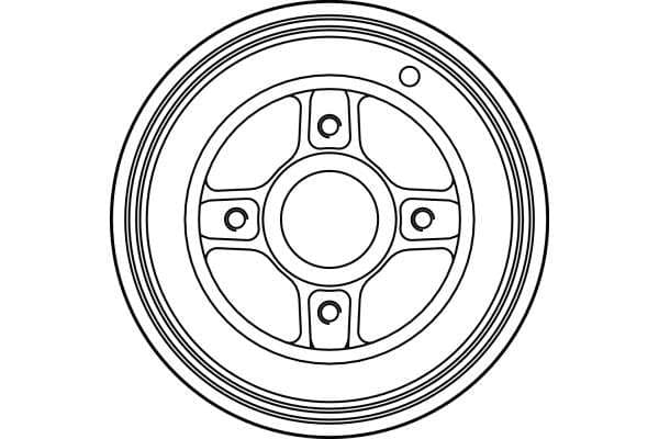 Brake drum Achter past: DACIA LOGAN, LOGAN EXPRESS, LOGAN MCV, SANDERO  RENAULT 19 II, 19 II CHAMADE, CLIO I, CLIO II, LOGAN I, MEGANE I, MEGANE I CLASSIC, MEGANE I COACH 1.0-2.0 03.92-
