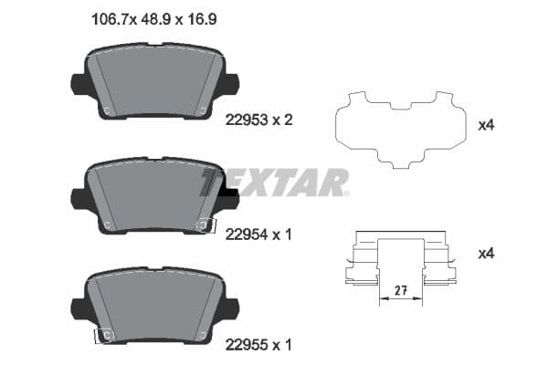 Remblokken set Achter , past: OPEL INSIGNIA B, INSIGNIA B COUNTRY, INSIGNIA B GRAND SPORT 1.5-2.0D 03.17-