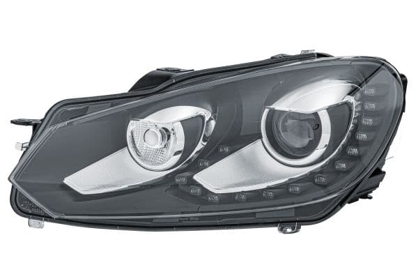Koplamp Links (bi-xenon/LED, D1S/LED/PY21W/W5W, elektrisch, met motor, kleur invoegen: verchroomd/zwart) past: VW GOLF VI