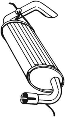 Uitlaatsysteem achterste geluiddemper past: LAND ROVER FREELANDER I 1.8 02.98-10.06