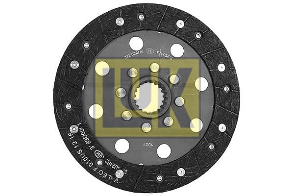 Koppelingsplaat/plaat biologisch (215mm volledig profiel) past: DEUTZ FAHR 25, 25 A, 25 HST, 30 A, 35, 40 A, 45  HUERLIMANN 325, 335, 435  LAMBORGHINI 250, 250 DTA, 350, 350 A, 350 DTA, 450 DTA