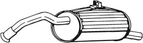 Uitlaatsysteem achterste geluiddemper past: TOYOTA STARLET, YARIS 1.3/1.4D 01.96-09.05