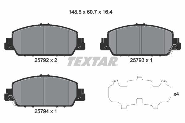 Remblokken set Voor , past: HONDA ACCORD IX, HR-V 1.5-3.5 09.12-