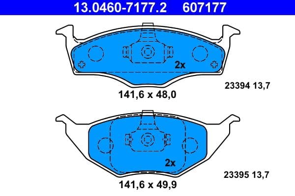 Remblokken set Voor , past: AUDI A2  VW LUPO I 1.2D 07.99-08.05