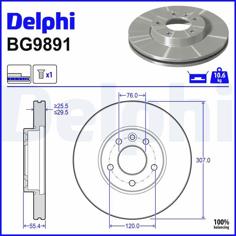 Brake disc Voor Links/Rechts past: VW CALIFORNIA T5 CAMPER, CALIFORNIA T6 CAMPER, MULTIVAN T5, MULTIVAN T6, TOUAREG, TRANSPORTER T4, TRANSPORTER T5, TRANSPORTER T6 1.9D-6.0 10.92-08.24
