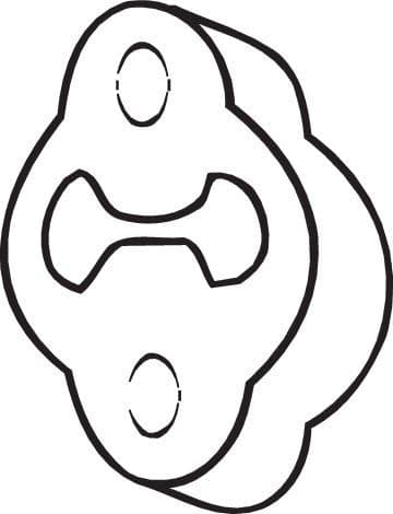 Uitlaatsysteem hanger past: FIAT PANDA  FORD ESCORT VI, FIESTA, FIESTA IV, MONDEO I, MONDEO II, MONDEO III, PUMA, SCORPIO II, TRANSIT  KIA CEE'D  NISSAN 100NX, 200SX, ALMERA I 1.0-3.0 03.82-