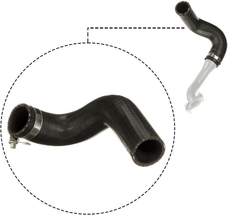 Intercooler slang (diameter 34/35mm, lengte 310mm, zwart) past: FIAT GRANDE PUNTO, PUNTO, PUNTO EVO 1.3D 10.05-