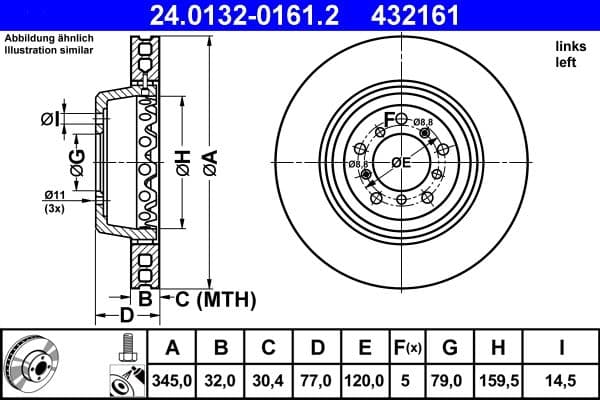 Tweedelige remschijf Voor Links past: BMW 5 (E39) 4.9 10.98-06.03
