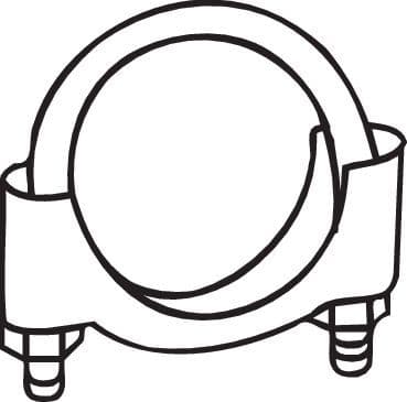 Uitlaatsysteem sluiting (52mm, 10pcs) past: NISSAN MICRA III, NOTE  OPEL CORSA D  SEAT CORDOBA, IBIZA III, IBIZA IV, IBIZA IV SC, IBIZA IV ST  SKODA FABIA I, FABIA I PRAKTIK 1.0-1.4 03.89-05.15