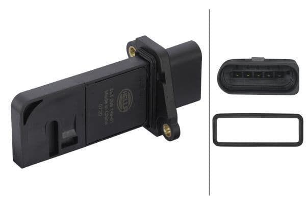 Luchtstroommeter (5 pin, patroon) past: AUDI A3, A4 B7, A6 C6, TT  SEAT ALTEA, ALTEA XL, EXEO, EXEO ST, LEON, TOLEDO III  SKODA OCTAVIA II  VW EOS, GOLF V, GOLF VI, JETTA III 2.0 09.04-11.17