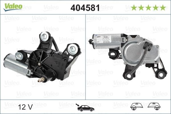 Ruitenwissermotor Achter past: AUDI A3, Q7  SKODA OCTAVIA I 09.96-08.12