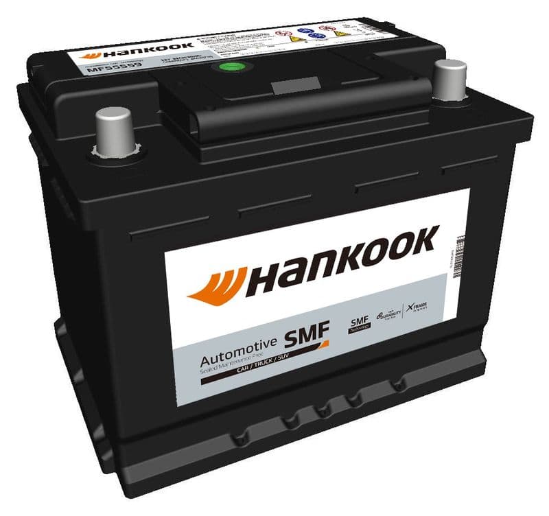 Batterij HANKOOK 12V 62Ah/540A (R+ standaard terminal) 242x174x190 B13 - montageflens 10,5 mm (beginnen)