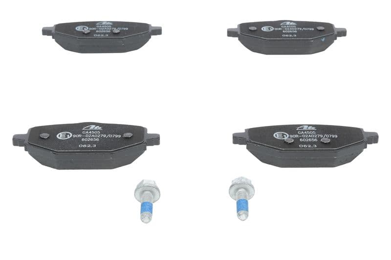 Remblokken set Achter (met remklauw geleidingsbouten), past: MITSUBISHI ASX  RENAULT CAPTUR II, MEGANE IV, SYMBIOZ 1.6H/1.8H 05.20-