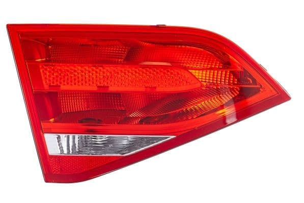 Achterlicht Links (binnen, P21W/W16W, kleur van het glas red/transparant, anti-fog licht, achteruitrijlicht) past: AUDI A4 B8 Saloon 11.07-10.11