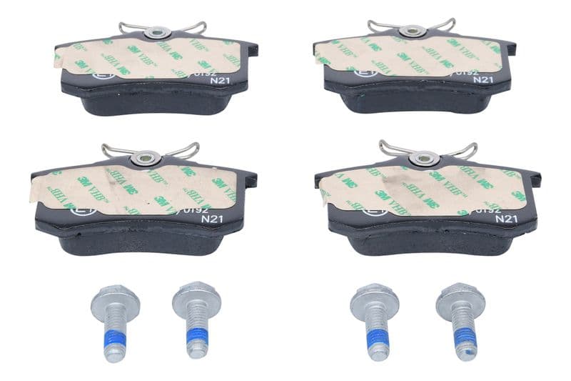 Remblokken set Achter , past: AUDI A4 B6, A4 B7  NISSAN MICRA III  PEUGEOT 405 I  RENAULT THALIA II, TWINGO II  SKODA SCALA  VW GOLF III, GOLF IV, GOLF VI, PASSAT B2, POLO, POLO IV 1.2-2.5D 05.86-