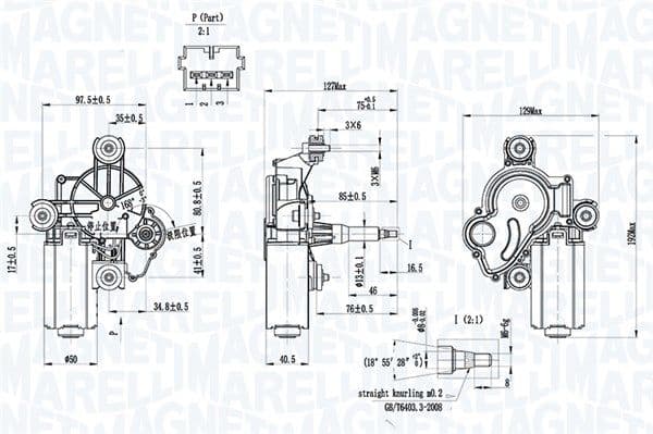 Ruitenwissermotor Achter past: FORD KA 10.08-05.16