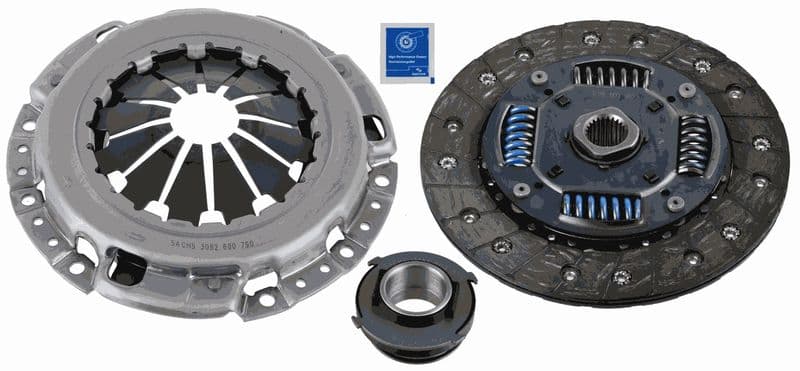 Koppelingskit met lager (190mm) past: HYUNDAI I10 III  KIA PICANTO II 1.0 05.11-
