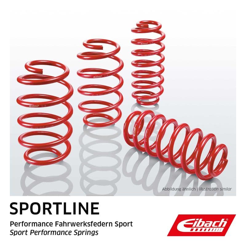 Verlagingsveren, Sportline, 4pcs, (45-50mm / 30mm)  (800kg / 785kg)  past: RENAULT CLIO II 1.2/1.2LPG 09.98-