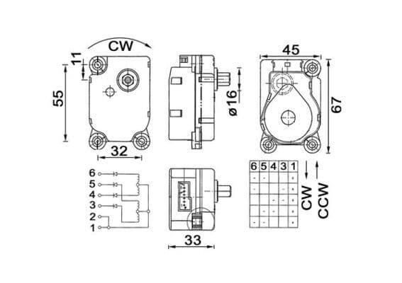Airconditioning stappenmotor past: MAN TGA, TGL I, TGM I, TGS I, TGX I  MERCEDES ACTROS, ACTROS MP2 / MP3  RVI MAGNUM  VOLVO FH12 10.5D-6.9D 09.90-