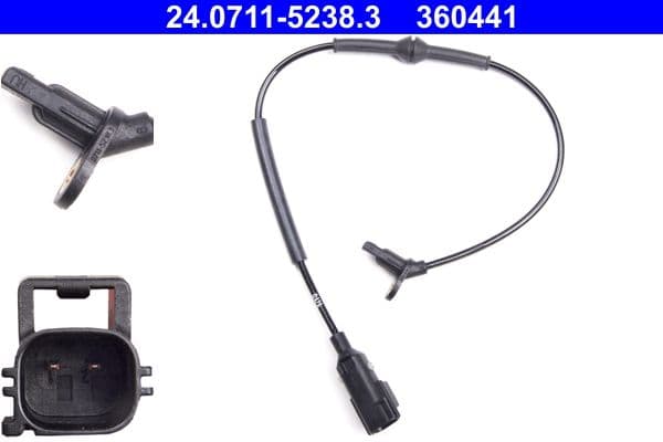 ABS-sensor Achter Links/Rechts past: JAGUAR F-TYPE, XF I, XF SPORTBRAKE, XJ, XK II 2.0-5.0 03.06-