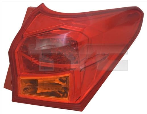 Achterlicht Rechts (extern, LED, kleur indicator oranje, kleur van het glas red) past: TOYOTA AURIS E18 Stationwagon 10.12-04.15