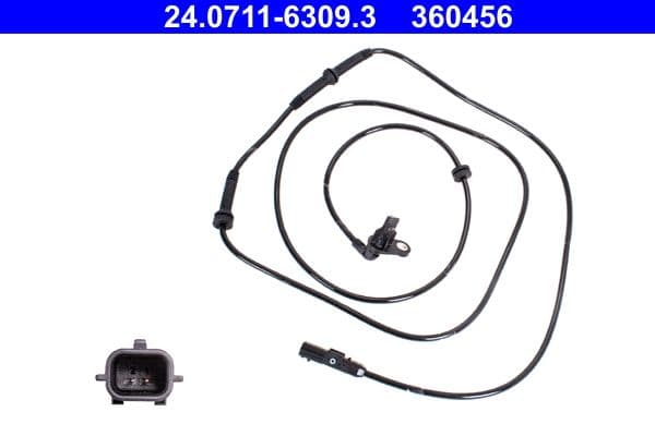 ABS-sensor Achter Rechts past: DACIA DOKKER, LODGY  RENAULT EXPRESS, LODGY 1.2-1.6LPG 03.12-