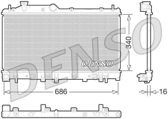 Motorradiator (automatisch) past: SUBARU LEGACY V, OUTBACK 2.0-2.5LPG 05.09-
