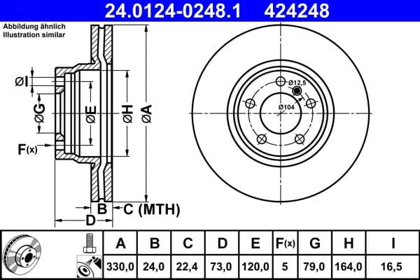 Brake disc Voor Links/Rechts past: BMW 2 (F22, F87), 2 (F23), 3 (F30, F80), 3 (F31), 3 GRAN TURISMO (F34), 4 (F32, F82), 4 (F33, F83), 4 GRAN COUPE (F36) 2.0/2.0D/3.0D 11.11-