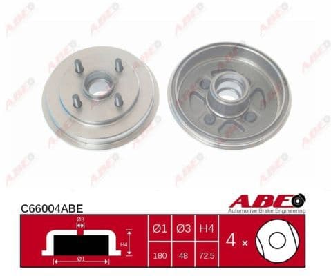 Brake drum Achter past: DAIHATSU CHARADE II, CHARADE III, CHARADE IV 1.0-1.6 10.83-01.01