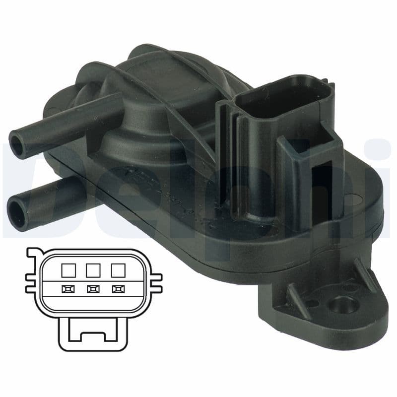Uitlaatgassen druksensor (aantal pinnen: 3) past: VOLVO C30, C70 II, S40 II, S60 I, S80 II, V50, V70 II, V70 III, XC70 I, XC90 I  FORD C-MAX, FOCUS C-MAX, FOCUS II, GALAXY II 1.6D-2.7D 10.00-