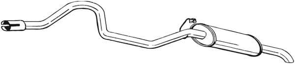 Uitlaatsysteem achterste geluiddemper past: LAND ROVER DISCOVERY I 2.5D 10.89-10.98