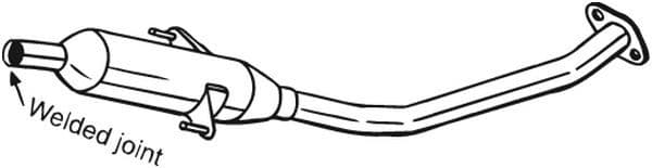 Middendemper uitlaatsysteem past: TOYOTA COROLLA VERSO 2.2D 10.05-03.09