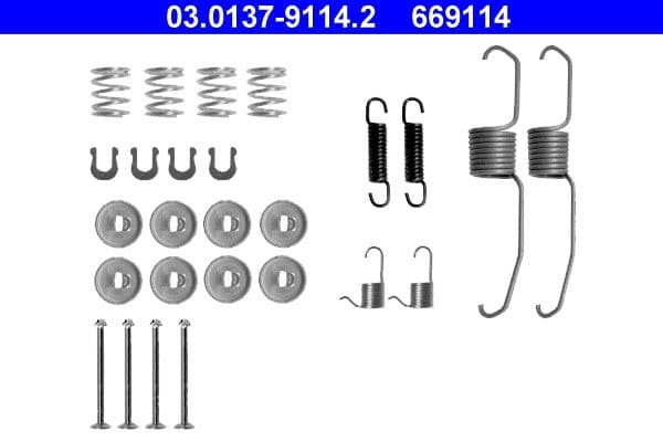 Accessory Kit, brake shoes