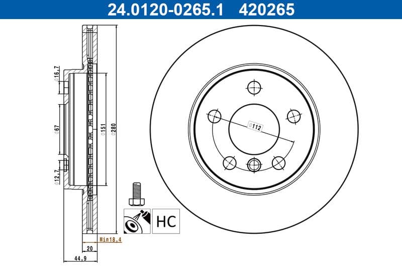 Brake disc Voor Links/Rechts past: BMW I3 (I01) 0.65H/0.6H/Electric 08.13-