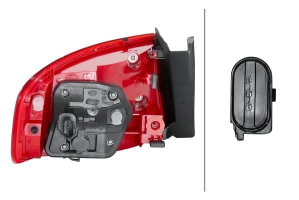 Achterlicht Rechts (extern, LED/P21W, kleur indicator oranje, kleur van het glas red) past: AUDI A4 B8 Saloon 11.07-10.11