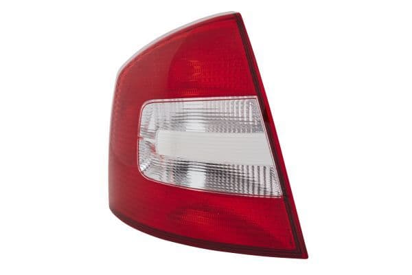 Achterlicht Links (P21W/W3W, kleur indicator wit, kleur van het glas red, anti-fog licht, achteruitrijlicht) past: SKODA OCTAVIA II Liftback 11.08-06.13
