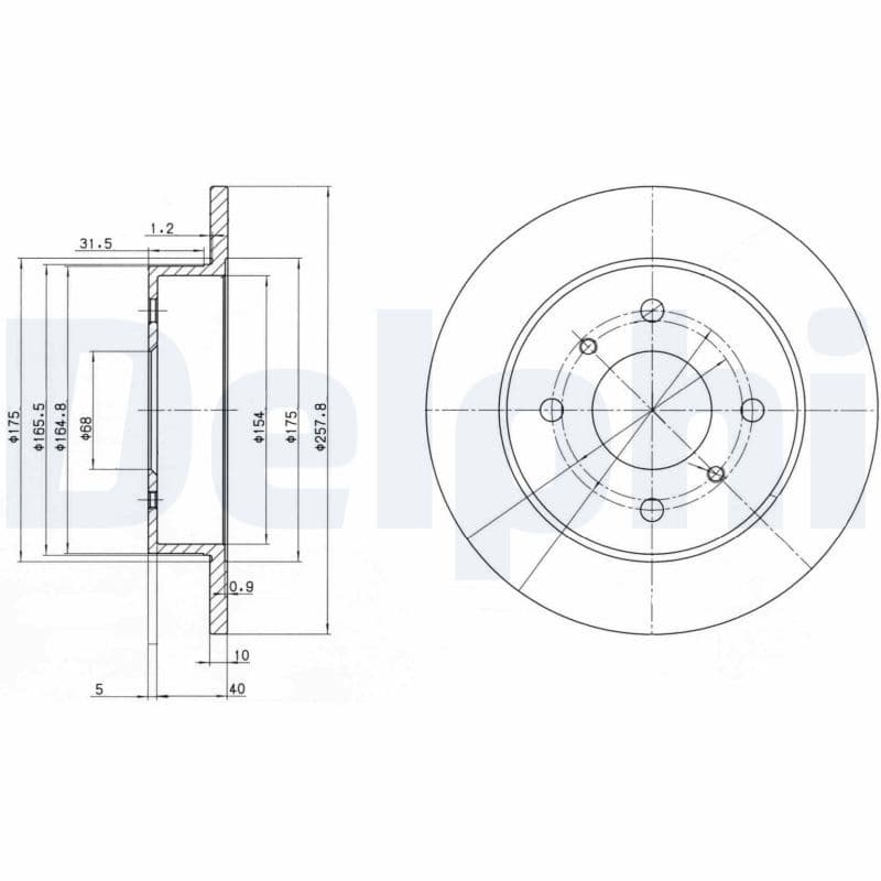 Remschijf set (2 stuks) Achter Links/Rechts past: NISSAN ALMERA II, PRIMERA 1.5-2.2D 06.90-11.06