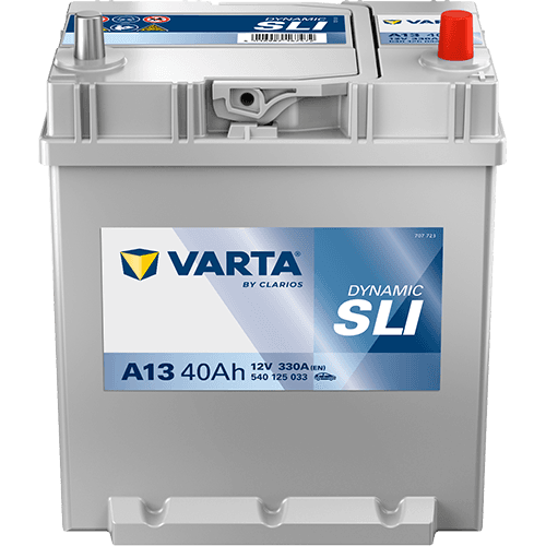Batterij VARTA 12V 40Ah/330A (EN) Dynamic SLI (R+) 187x140x227 B01 - montageflens 10,5 mm (beginnen)