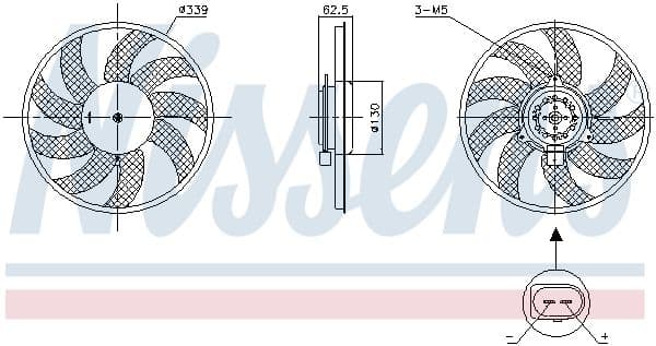 Radiatorventilator past: AUDI A6 ALLROAD C7, A6 C7, A7, Q3 1.4-3.0D 10.10-10.18