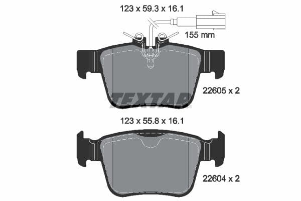 Remblokken set Achter , past: ALFA ROMEO GIULIA, STELVIO  MASERATI GHIBLI III, LEVANTE 2.0-3.8 08.13-