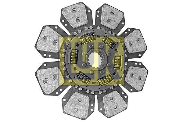 Koppelingsplaat/plaat keramiek (310mm  aantal peddels: 8) past: CASE IH 105 C, 85 C, 85 C HI-LO, 95 C, 95 C HI-LO, JX100, JX90, 1100 U, 1100 U MAXXIMA, 90, 90 2WD, 90 4WD, 95, 95 2WD, 95 4WD