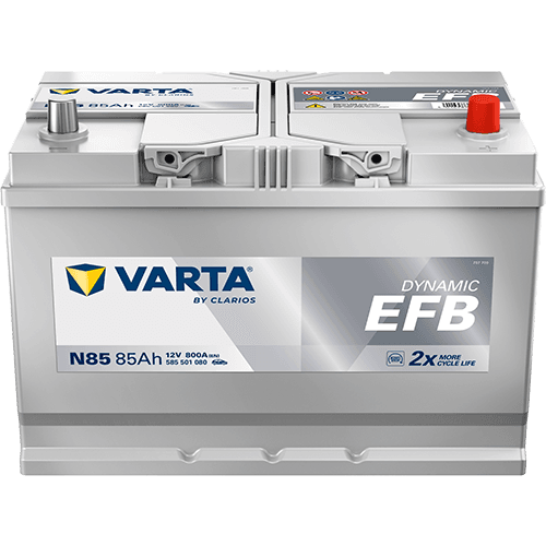 Batterij VARTA 12V 85Ah/800A (EN) Dynamic EFB  (EN) START&STOP EFB (R+) 306x173x225 B01 - montageflens 10,5 mm